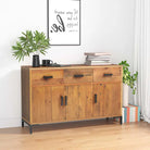 Dressoir van massief grenenhout met karakter voor elegante woonkamer - Dressoirs & buffetkasten
