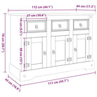 Dressoir van massief grenenhout voor opbergruimte en woonkamerdecoratie - Dressoirs & buffetkasten
