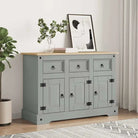 Dressoir van massief grenenhout voor opbergruimte en woonkamerdecoratie - Grijs / 1 - Dressoirs & buffetkasten