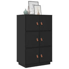 Dressoir van massief grenenhout voor woonkamer of slaapkamer - Zwart / 1 - Dressoirs & buffetkasten