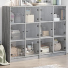 Dressoirs en buffetkasten die boekenkast biedt voor moderne opbergruimte - Grijs sonoma / 1 / 136 cm - Dressoirs &