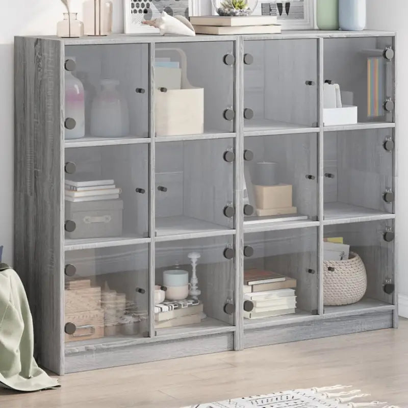 Dressoirs en buffetkasten die boekenkast biedt voor moderne opbergruimte - Grijs sonoma / 1 / 136 cm - Dressoirs &