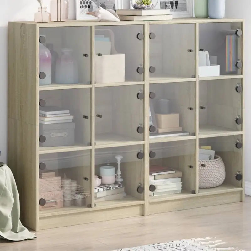 Dressoirs en buffetkasten die boekenkast biedt voor moderne opbergruimte - Sonoma eiken / 1 / 136 cm - Dressoirs &