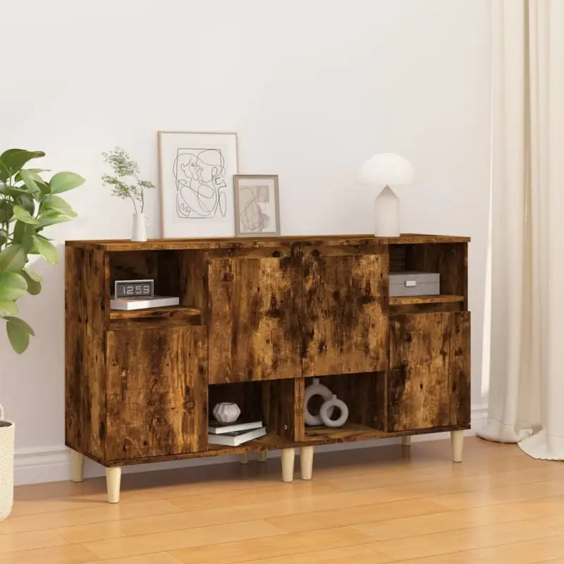Dressoirs en buffetkasten in bewerkt hout met klassiek design - Gerookt eiken / 2 - Dressoirs & buffetkasten