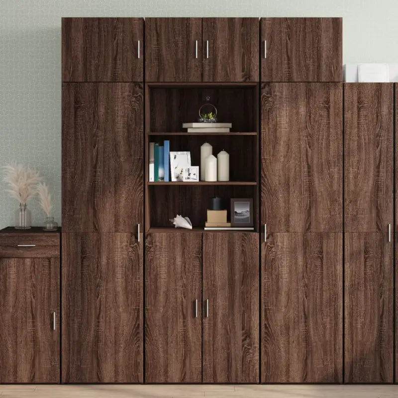 Dressoirs en buffetkasten in grijs sonoma bewerkt hout voor extra opbergruimte - bruin eikenkleur / 1 - Dressoirs &