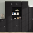 Dressoirs en buffetkasten in grijs sonoma bewerkt hout voor extra opbergruimte - Zwart / 1 - Dressoirs & buffetkasten