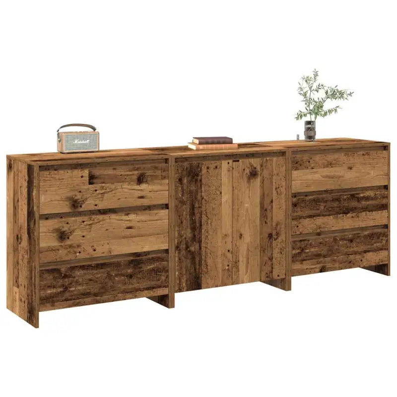 Dressoirs en buffetkasten met bewerkt hout en stevig tafelblad - Oud hout / 3 - Dressoirs & buffetkasten
