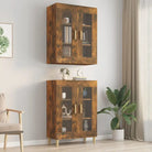 Dressoirs en buffetkasten met bewerkt hout voor extra opbergruimte - Gerookt eiken / 1 - Dressoirs & buffetkasten