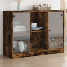 Dressoirs en buffetkasten met boekenkast biedt duurzame en moderne opbergoplossing - Gerookt eiken / 1 / 102 cm