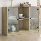 Dressoirs en buffetkasten met boekenkast biedt duurzame en moderne opbergoplossing - Sonoma eiken / 1 / 102 cm