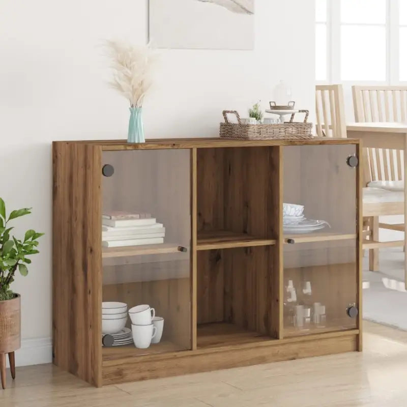 Dressoirs en buffetkasten met boekenkast biedt duurzame en moderne opbergoplossing - artisian oak / 1 / 102 cm