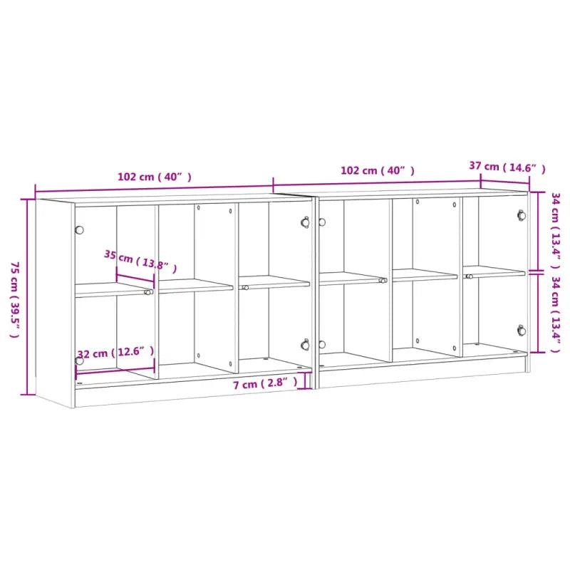 Dressoirs en buffetkasten met boekenkast biedt duurzame en moderne opbergoplossing - Dressoirs & buffetkasten