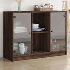 Dressoirs en buffetkasten met boekenkast biedt duurzame en moderne opbergoplossing - bruin eikenkleur / 1 / 102 cm