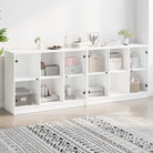 Dressoirs en buffetkasten met boekenkast biedt duurzame en moderne opbergoplossing - Wit / 1 / 204 cm - Dressoirs &