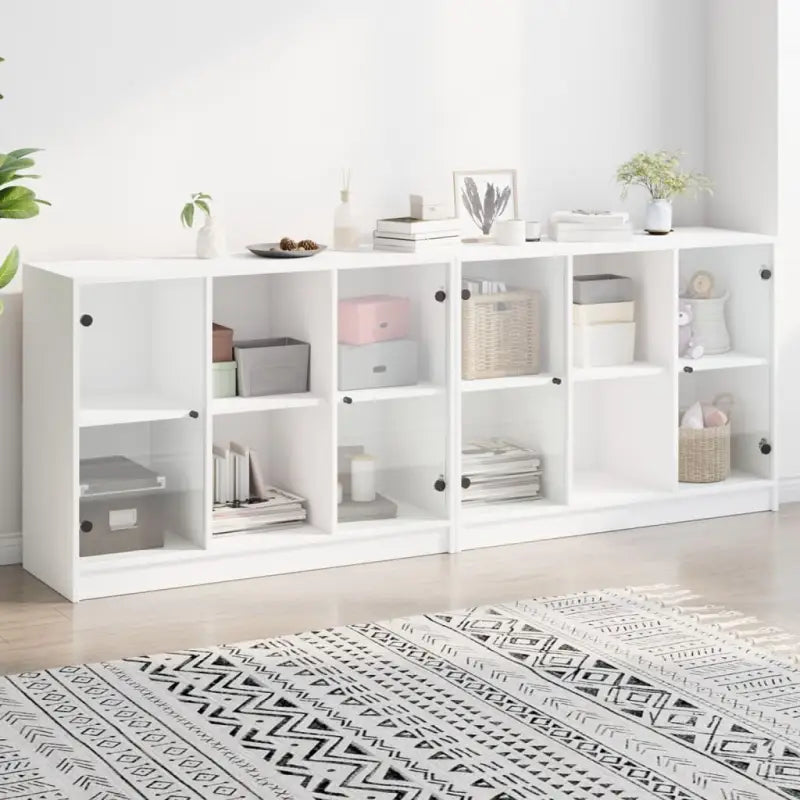 Dressoirs en buffetkasten met boekenkast biedt duurzame en moderne opbergoplossing - Wit / 1 / 204 cm - Dressoirs &