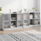 Dressoirs en buffetkasten met boekenkast biedt duurzame en moderne opbergoplossing - Grijs sonoma / 1 / 204 cm