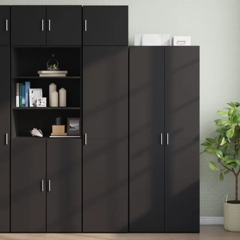 Dressoirs en buffetkasten van bewerkt hout in grijs Sonoma Eiken - Zwart / 1 - Dressoirs & buffetkasten