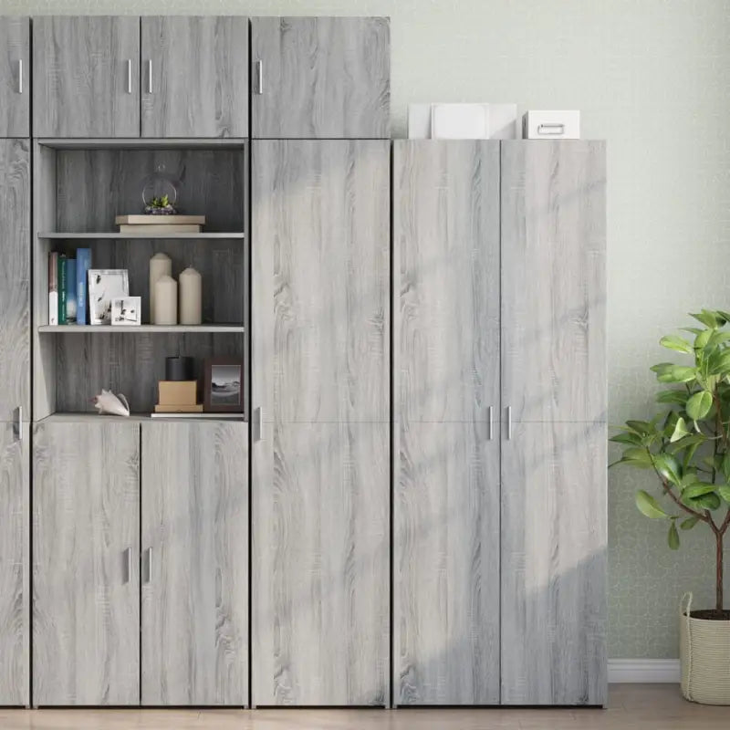 Dressoirs en buffetkasten van bewerkt hout in grijs Sonoma Eiken - Dressoirs & buffetkasten