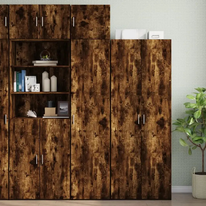 Dressoirs en buffetkasten van bewerkt hout in grijs Sonoma Eiken - Gerookt eiken / 1 - Dressoirs & buffetkasten