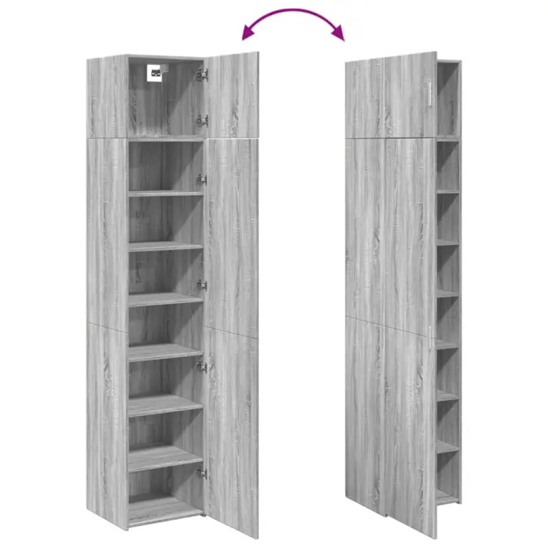 Dressoirs en buffetkasten van bewerkt hout in grijs Sonoma Eiken - Dressoirs & buffetkasten