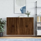Dressoirs en buffetkasten van bewerkt hout met extra opbergruimte - bruin eikenkleur / 2 / Groefzwart - Dressoirs &