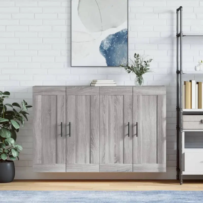 Dressoirs en buffetkasten van bewerkt hout met extra opbergruimte - Grijs sonoma / 2 / Buis zwart - Dressoirs &
