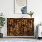 Dressoirs en buffetkasten van bewerkt hout met extra opbergruimte - Gerookt eiken / 2 / Rond zwart - Dressoirs &