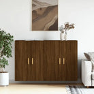 Dressoirs en buffetkasten van bewerkt hout met extra opbergruimte - bruin eikenkleur / 2 / Hout - Dressoirs &
