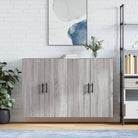 Dressoirs en buffetkasten van bewerkt hout met extra opbergruimte - Grijs sonoma / 2 / Buis zwart - Dressoirs &