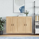 Dressoirs en buffetkasten van bewerkt hout met extra opbergruimte - Sonoma eiken / 2 / Groefzwart - Dressoirs &