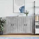 Dressoirs en buffetkasten van bewerkt hout met extra opbergruimte - Betongrijs / 2 / Groefzwart - Dressoirs &