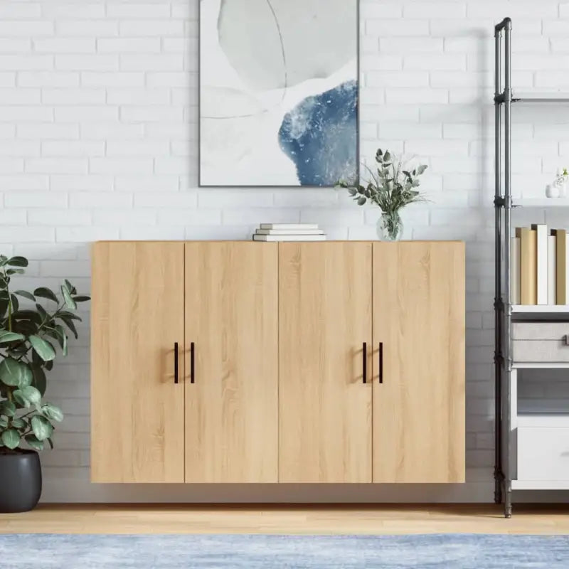 Dressoirs en buffetkasten van bewerkt hout met extra opbergruimte - Sonoma eiken / 2 / Buis zwart - Dressoirs &