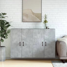 Dressoirs en buffetkasten van bewerkt hout met extra opbergruimte - Betongrijs / 2 / Metaal zwart - Dressoirs &