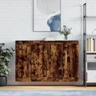 Dressoirs en buffetkasten van bewerkt hout met extra opbergruimte - Gerookt eiken / 2 / Buis zwart - Dressoirs &