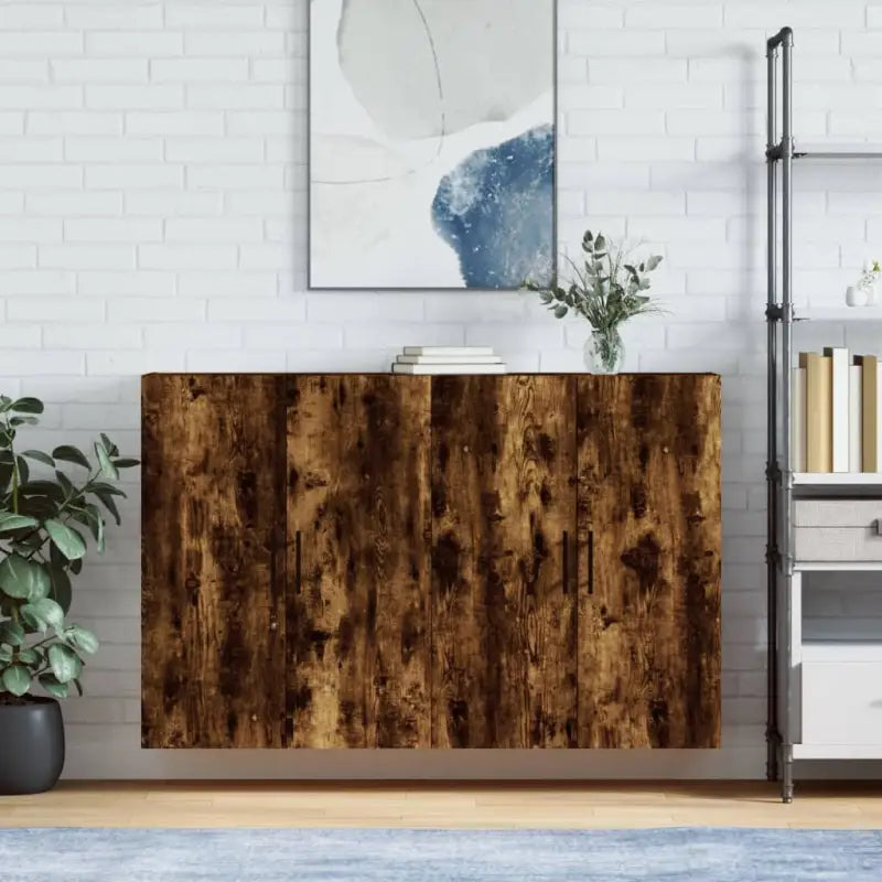 Dressoirs en buffetkasten van bewerkt hout met extra opbergruimte - Gerookt eiken / 2 / Buis zwart - Dressoirs &
