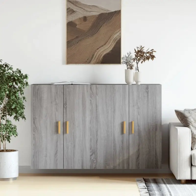 Dressoirs en buffetkasten van bewerkt hout met extra opbergruimte - Grijs sonoma / 2 / Hout - Dressoirs & buffetkasten