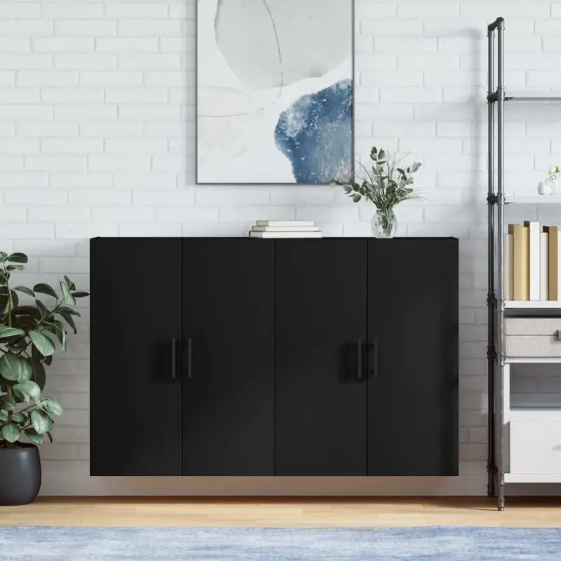 Dressoirs en buffetkasten van bewerkt hout met extra opbergruimte - Zwart / 2 / Buis zwart - Dressoirs & buffetkasten