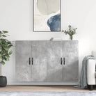 Dressoirs en buffetkasten van bewerkt hout met extra opbergruimte - Betongrijs / 2 / Bladzwart - Dressoirs &