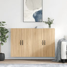 Dressoirs en buffetkasten van bewerkt hout met extra opbergruimte - Sonoma eiken / 2 / Bladzwart - Dressoirs &