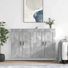 Dressoirs en buffetkasten van bewerkt hout met extra opbergruimte - Betongrijs / 2 / Rond zwart - Dressoirs &