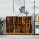Dressoirs en buffetkasten van bewerkt hout met extra opbergruimte - Gerookt eiken / 2 / Groefzwart - Dressoirs &