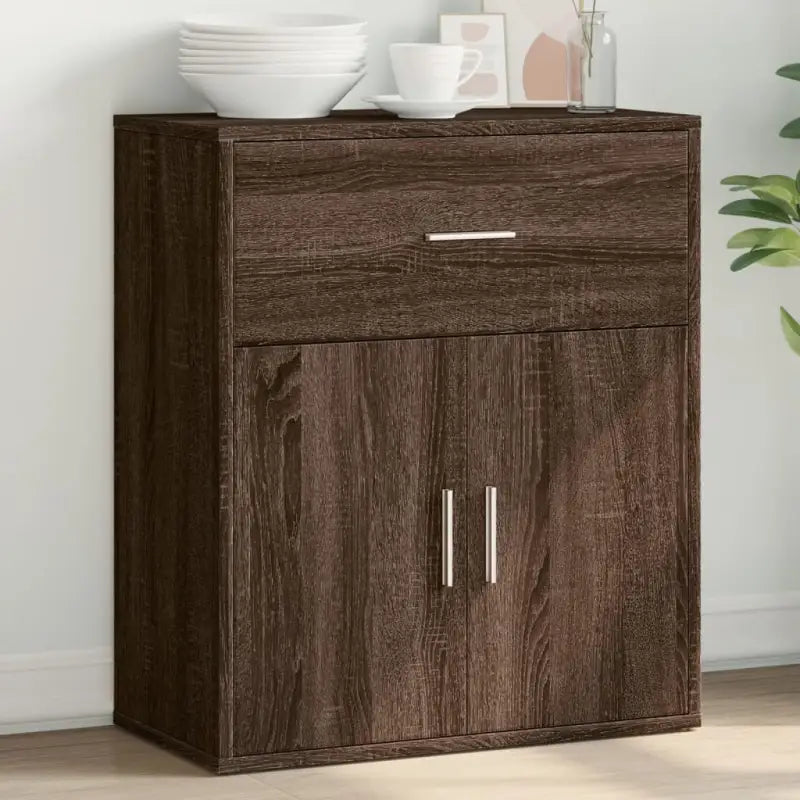 Dressoirs en buffetkasten van bewerkt hout met modern design - bruin eikenkleur / 1 - Dressoirs & buffetkasten