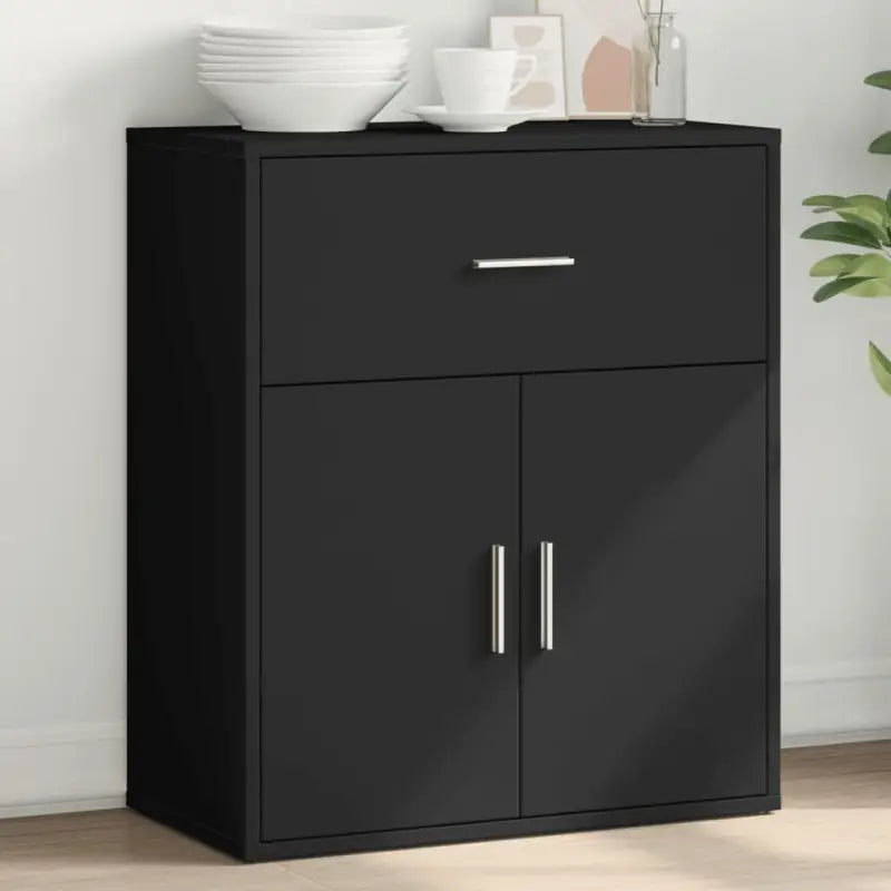 Dressoirs en buffetkasten van bewerkt hout met modern design - Zwart / 1 - Dressoirs & buffetkasten