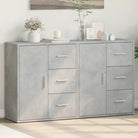 Dressoirs en buffetkasten van bewerkt hout met trendy design - Betongrijs / 1 - Dressoirs & buffetkasten