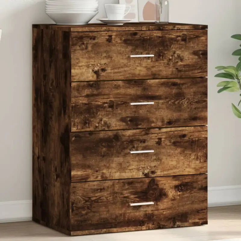 Dressoirs en buffetkasten van bewerkt hout met trendy design - Gerookt eiken / 1 - Dressoirs & buffetkasten
