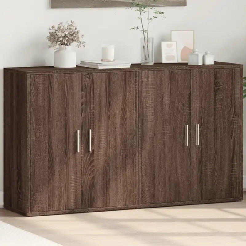 Dressoirs en buffetkasten van bewerkt hout met trendy en praktische uitstraling - bruin eikenkleur / 1 - Dressoirs &
