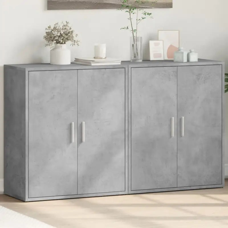 Dressoirs en buffetkasten van bewerkt hout met trendy en praktische uitstraling - Betongrijs / 1 - Dressoirs &