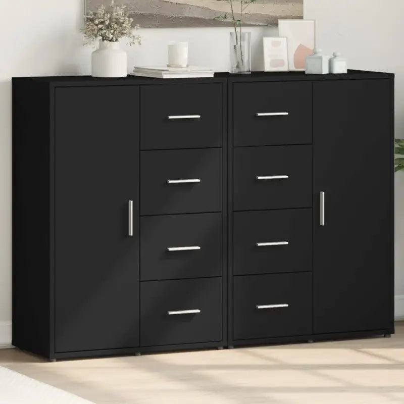 Dressoirs en buffetkasten van bewerkt hout voor een trendy interieur - Zwart / 1 - Dressoirs & buffetkasten