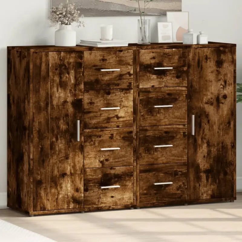 Dressoirs en buffetkasten van bewerkt hout voor een trendy interieur - Gerookt eiken / 1 - Dressoirs & buffetkasten