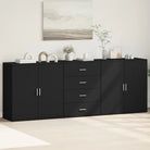 Dressoirs en buffetkasten van bewerkt hout voor een trendy en stabiele uitstraling - Zwart / 1 - Dressoirs &